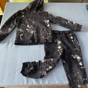 Boys space print sweatsuit